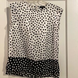 Black and White Blouse